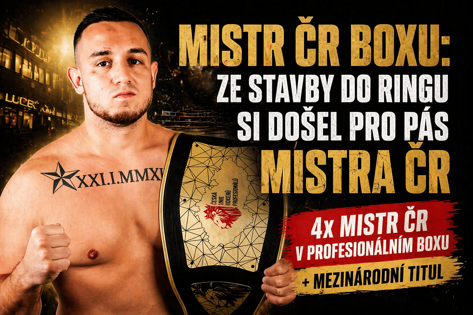 Pavel Albrecht mistr ČR boxu Lucerna titul