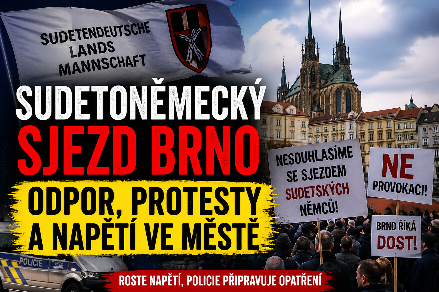 sudetoněmecký sjezd Brno protesty a odpor