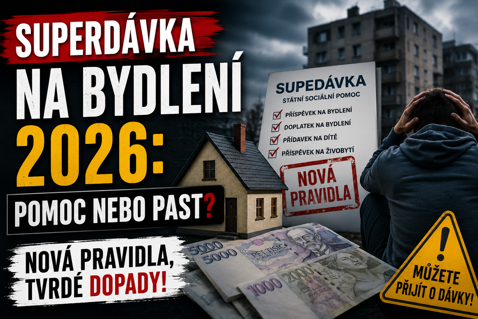 Superdávka na bydlení 2026 – nové pravidla, tvrdé dopady a riziko ztráty dávky