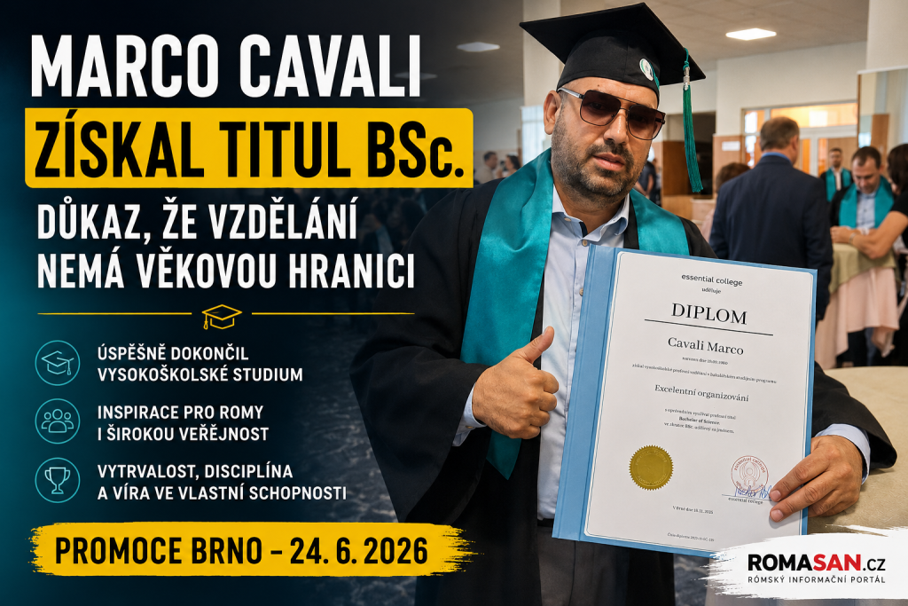Marco Cavali získal titul BSc při promoci v Brně dne 24. června 2026