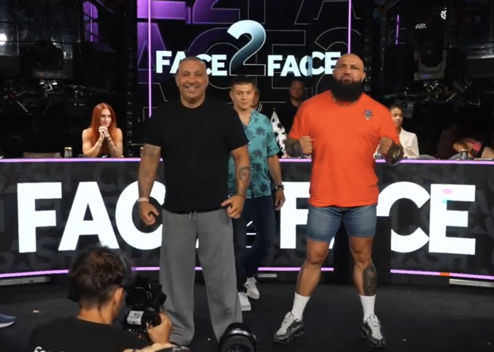 František Fero Dirda a Alexander Cverminátor Cverna před zápasem na CLASH 17